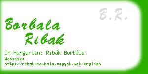 borbala ribak business card